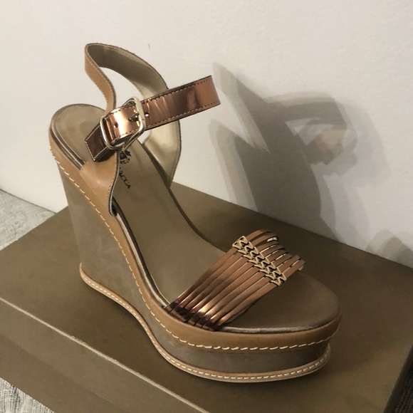 🌺🌺 DOMENICO VACCA platform sandals size 38 - Picture 2 of 7
